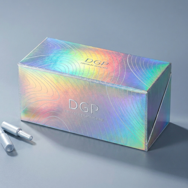 Luxury Gold Silver Gradient Skincare Packaging Box