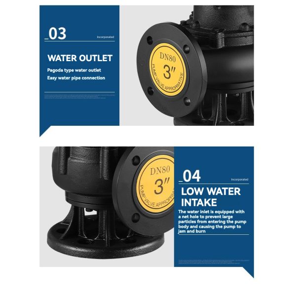 Self Priming Submersible Sewage Pump For Wastewater Treatment