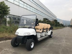 China Installed With Plastic Cargo Box Small Electric Golf Carts 6 Seats Without Car Ceiling wholesale