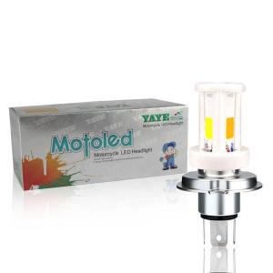 China AC/DC 8-80V H4 HS1 BA20D H6 18w Dual Color White Yellow Ceramic Motorcycle Led Headlight wholesale