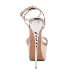 Ankle Strap 125mm Platform Heel Shoes Glitter Platform Stiletto High Heels