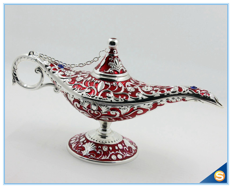 Middle East style metal aladdin lamp trinket box jewelry box for gift