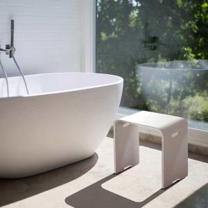 China Residential Stone Shower Bench 430*235*430mm Lightweight High Hardness wholesale