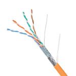 100MHz 500Ft CAT5E SFTP Cable 24AWG With Orange LSZH Jacket Wholesale Pricing