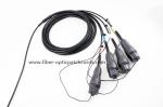Outdoor UL94-V0 Fiber Optic Patch Cord Fullaxs LC To LC 8Core Single Mode 8fiber