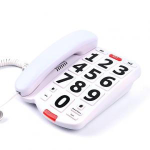 China Flash Function Large Button Phone ABS Desktop Corded Phone For Home And Seniors wholesale