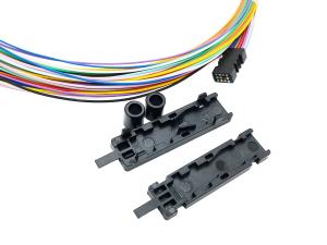 China Ribbon Fiber Optic Breakout 4 6 12 Core Fan Out Kit 0.9mm Buffer Tube 2 Mts 6 Feet wholesale