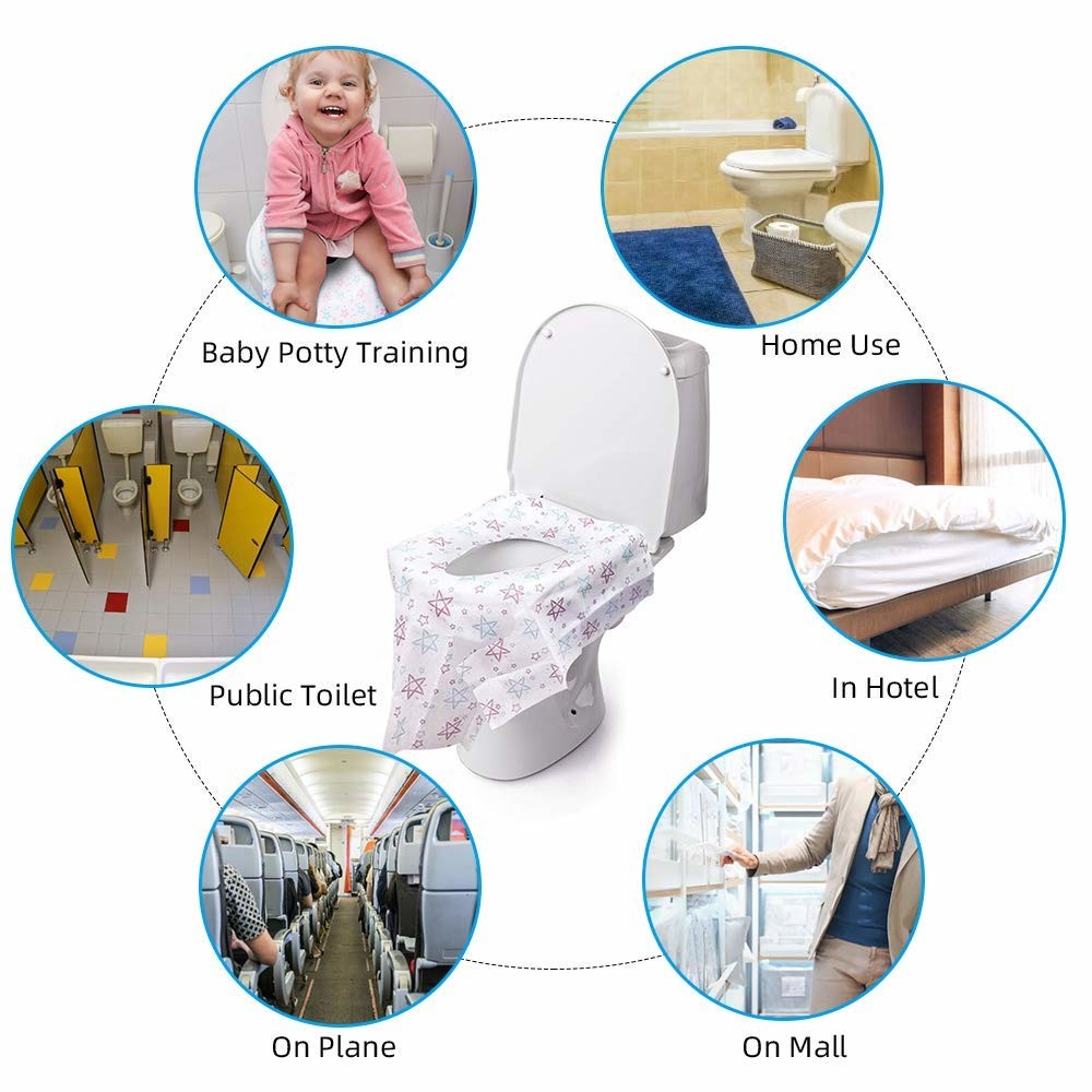 Rectangular Disposable Toilet Seat Cover Travel One Time Toilet Seat Cover