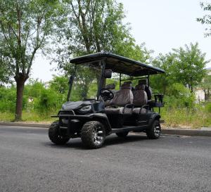 China Luxury High-End Black 4+2 Seater Lithium Battery Off-Road Electric Golf Cart Supports Customization wholesale