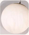 Nordic Modern Hotel Lighting Brass Copper Chandelier Lamp White Glass Ball Led