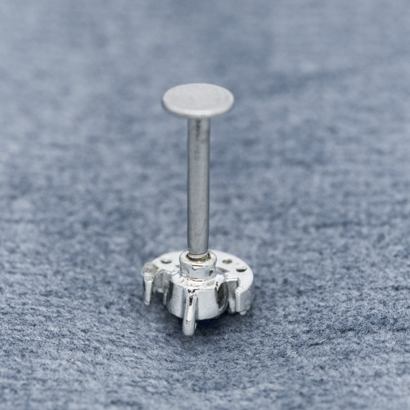 Blue Crystal 16g Labret Piercing Jewelry