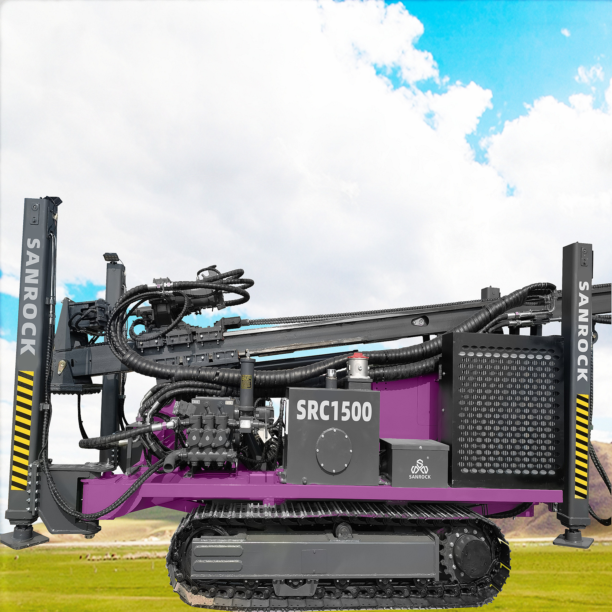 Rotary Core Drilling Rig Equipment Exploration Depth 1500m Hydraulic Core Drilling Rig