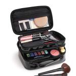Multifunctional PU Makeup Travel Organizer With Brush Compartment