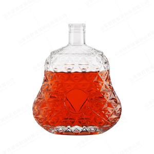 China High End Flat 700ml 750ml Glass Bottle Custom Size Accepted Industrial Beverage wholesale