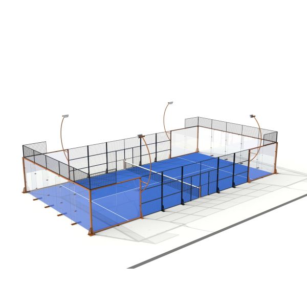 Super Panoramic Padel Court Structure with Stainless Screws Design