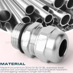 IP68 Brass Multi-Hole Cable Glands, 304/316 Stainless Cable Glands PG & Metric c