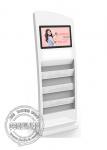 19 Inch Magazine Holder Advertising Standee Usb Update Media Kiosk With Book