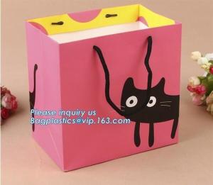 China Luxury Paper Gift Carrier Shopping Bag Party Bag with Handles,printed paper carrier bag for apparel shopping bag, bageas wholesale