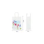 250g Printed Paper Bags / Personalised White Paper Bags CMYK Or Pantone Color