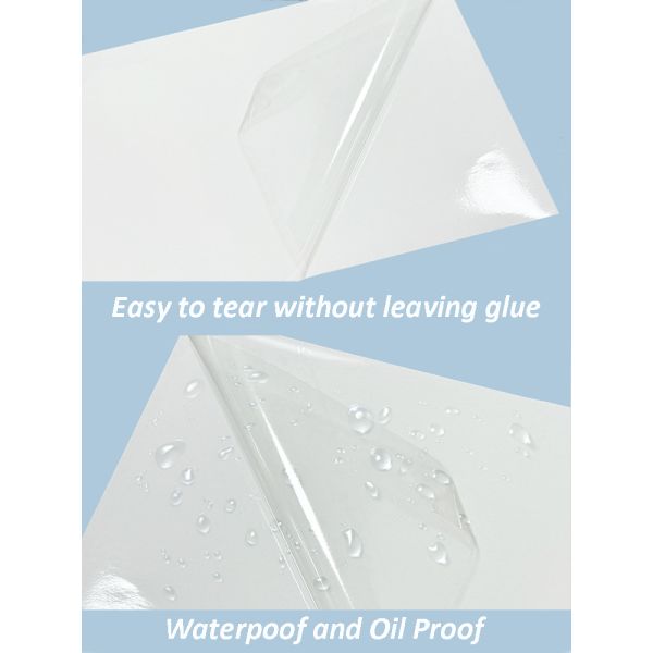 Customizable 47mic PET Transparent Waterproof Self-Adhesive Label