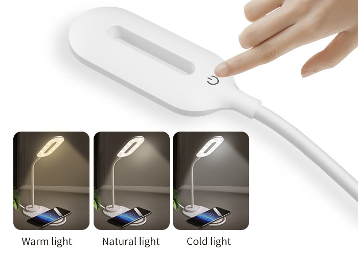 OEM ODM Fast 10W wireless charger desk lamp Rotation Touch Control