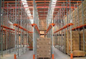 China Drive In Industrial Steel Storage Racks With Powder Coat Paint Finish wholesale