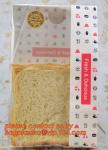 Bakery bread sandwich donut packaging food grade kraft paper bag with clear