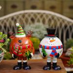 Durable Iron Christmas Metal Decorations Handcrafted Elk And Other Shapes