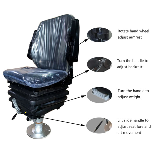 M801 Marine Boat Seats Mechanical Suspension Seats For Boats