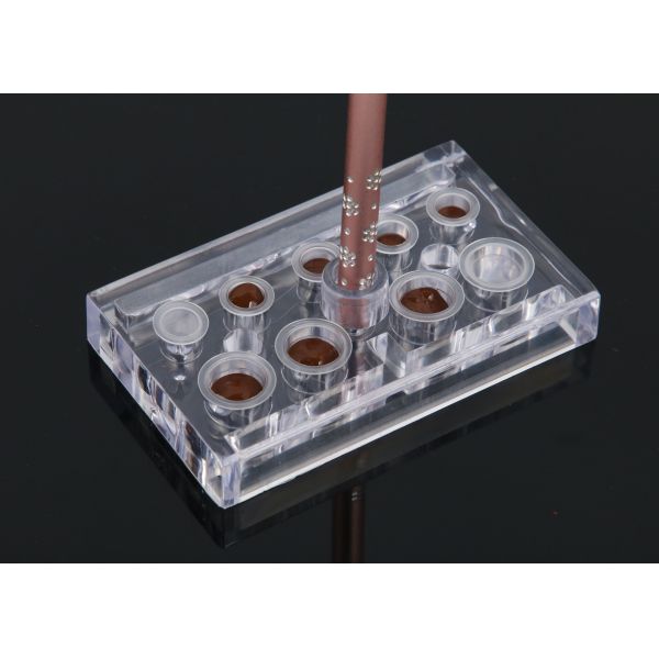 Durable Transparent Color Tattoo Ink Cup Holder For Artists , Trainer