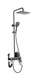 Hotel Bathroom Stainless Rain Shower Set Black Mirror Polishing