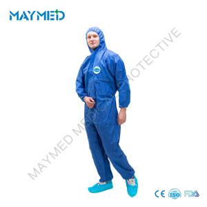 China EN14116 Type 5 6 SMS Disposable Protective Coveralls Flame Resistant wholesale