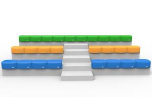 China HDPE Stadium Seat Stands , Football Stadium Chairs With Optional Row Identification wholesale