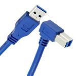 High Speed 5Gbps 90 Degree Right Angle USB 3.0 A Male to Type B Printer Cable