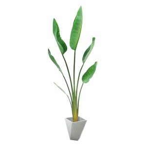 China Eco Friendly Artificial Potted Floor Plants PU Traveler Banana Palm Bonsai Ornament wholesale
