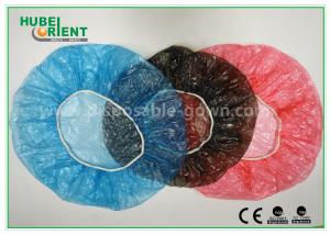 China Waterproof Disposable Head Cap , Plastic Shower Caps Disposable For Hotel And Beauty Center wholesale