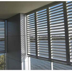 China Shutters Tempered Glass Aluminum Louver Window on sale