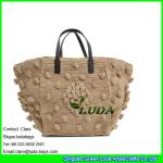 LDZS-011 striped color clutch bag hand crocheting lady macrame paper straw