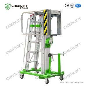 China 125kg Load 3.2m Lifting Height Hand Winch Elevating Work Platform wholesale
