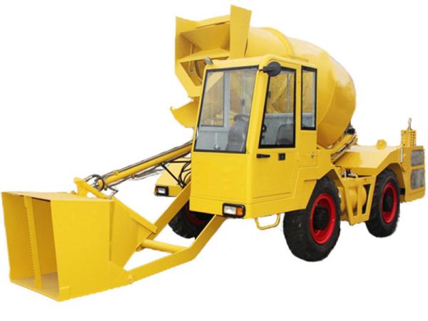 2.5m3 Self Loading Concrete Mixer Truck , 4 Batches/Hour Concrete Mixer