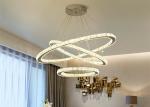 Diamond Crystal Chrome Mirror Finish 64W Stainless Steel Modern Ring Light
