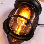 Industrial Vintage Wooden Metal Painting Modern Wall Light For Home Corridor