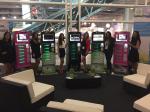 Restaurant Mall UV light Cell Phone Charging Station kiosk tower With Advertisin