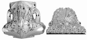 China High Strength Metal Coffin Fittings 18# Silver Plating Quick Delivery wholesale