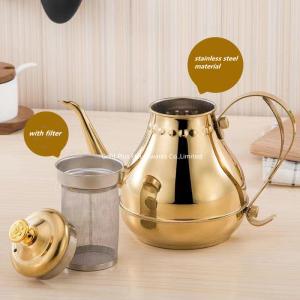 China Arabic Style Cafetiere Portable Coffee Pot Fine Mouth Stainless Steel Turkish Coffee Pot wholesale