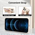 iPhone 12 Pro Max Silicone Case with Strap for Women Girls Cute Floral Flowers