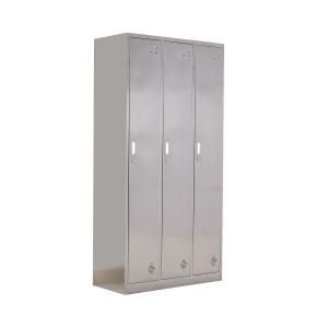 China 3 Doors Stainless Medicine Display Cabinet With Vent Hole Electrostatic Coating wholesale