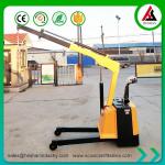 Movable Electric Floor Crane Floor Mounted Rotate 360 Degree Industrial 1 Ton