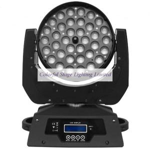 China High quality CE RoHs 36 x 10W RGBW Zoom LED Moving Head Wash Light wholesale