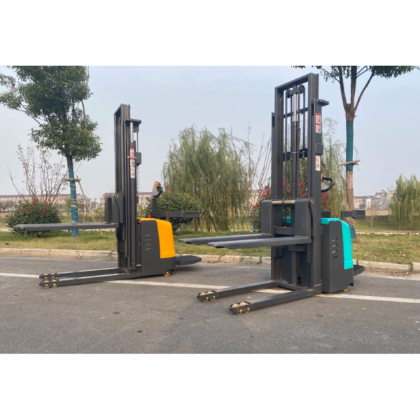 Warehouse Logistics Machines Full Electric Pallet Stacker OEM With Adjustable Fork